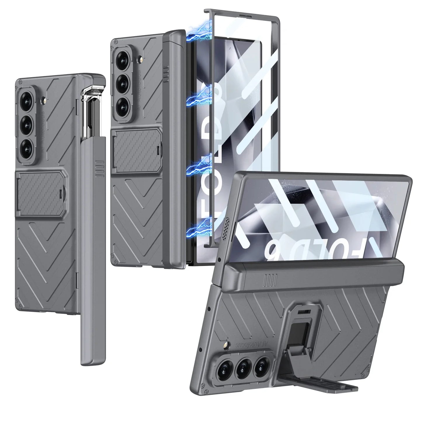 Armor Case with Pen Slot Bracket for Samsung Galaxy Z Fold 6