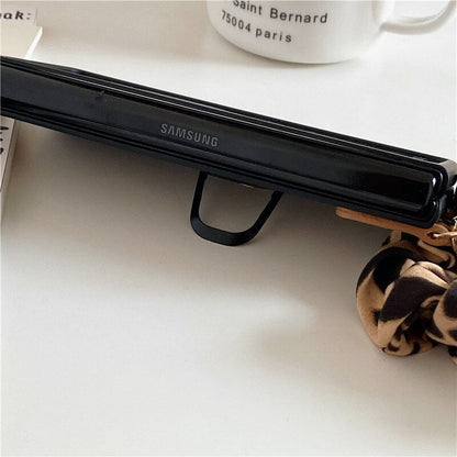 Luxury Cloth Wrist Strap Phone Case For Samsung Galaxy Z Fold 4