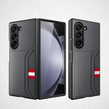 Leather Case with Card Holder for Samsung Galaxy Z Fold 6